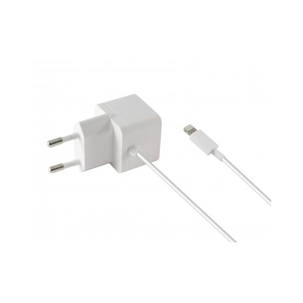 KSIX MFI TRAVEL CHARGER APPLE IPHONE 5 5S 5C 5SE 6 6s WHITE