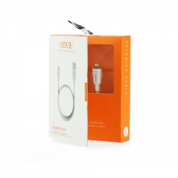 Εικόνα της VIDVIE USB DATA CABLE APPLE IPHONE 5 5S 5SE 6 6S PLUS WHITE
