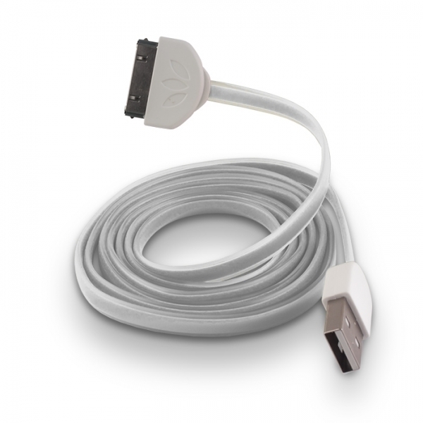 Picture of IS USB DATA CABLE FLAT APPLE IPHONE 4 4S WHITE