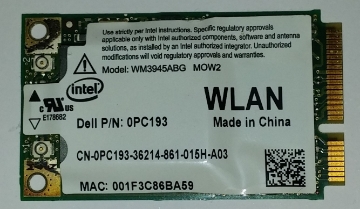 Show details for WIRELESS WiFi INTEL ANATEL WM3945ABG MOW2 FOR DELL LATITUDE Picture of WIRELESS WiFi INTEL ANATEL WM3945ABG MOW2 FOR DELL LATITUDE