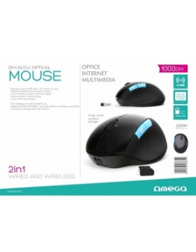 Εικόνα της Omega Optical Wireless Mouse 425 2 in 1