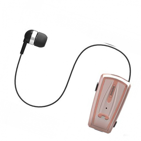 REMAX BLUETOOTH RETRACTABLE EARPHONE ROSE GOLD