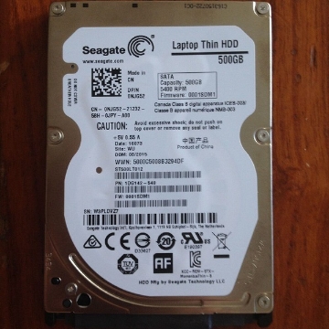 Εμφάνιση  λεπτομερειών Seagate Laptop Thin 500GB Εικόνα της Seagate Laptop Thin 500GB