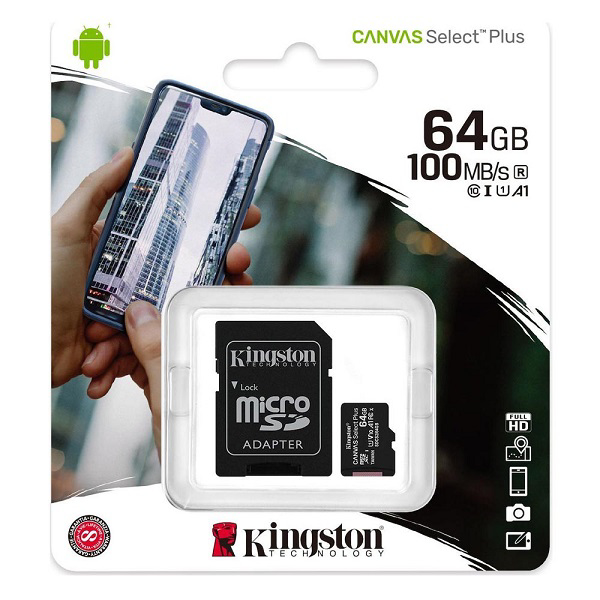 Picture of Kingston Canvas Select Plus microSDXC 64GB with Adapter