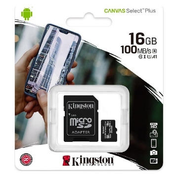 Εικόνα της Kingston Canvas Select Plus microSDHC 16GB with Adapter