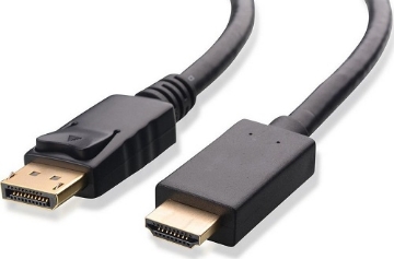 Εμφάνιση  λεπτομερειών Powertech Cable DisplayPort αρσενικό σε HDMI αρσενικό 2μ Εικόνα της Powertech Cable DisplayPort αρσενικό σε HDMI αρσενικό 2μ