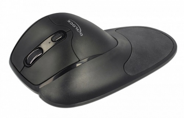 Picture of DeLock 12552 Wireless Ergonomic Mouse For Left-handed Black