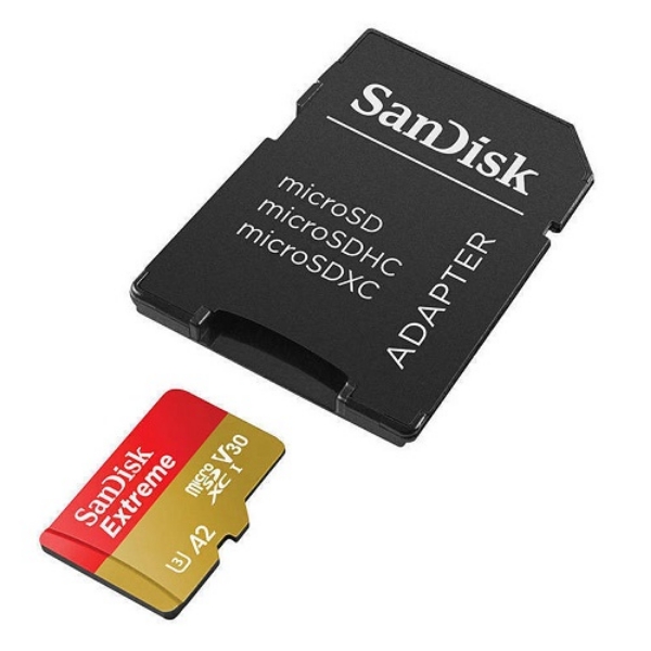 Picture of SanDisk EXTREME microSDXC 512 GB UHS-I U3 A2 WITH ADAPTER