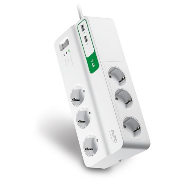 Picture of APC ESSENTIAL SURGEARREST 6 OUTLETS WITH 2 PORT USB 