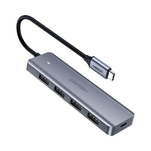 Ugreen CM219 USB 3.0 Hub 5 Θυρών με σύνδεση USB-C Γκρι