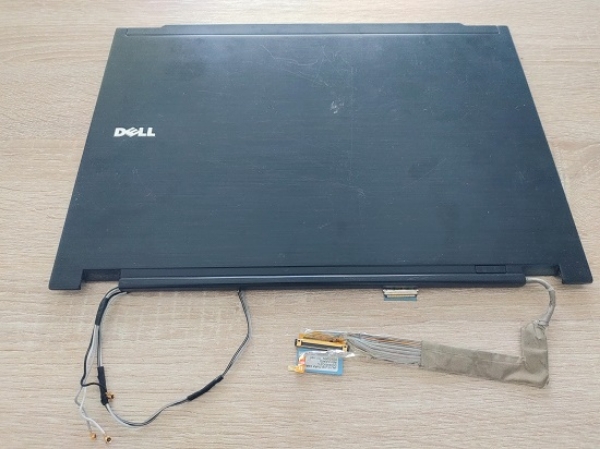 Picture of LCD BACK SCREEN COVER BEZEL WITH CAM ANTENNA HINGES AND LCD CABLE FOR DELL LATITUDE